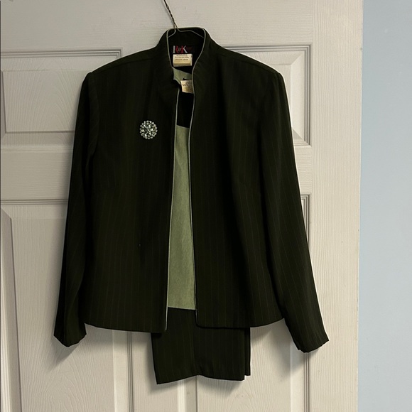 r&k originals Pants - VINTAGE Women's Olive green Pantsuit 3 -piece set